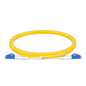 20m (66ft) Fiber Patch Cable, 2 Fibers, LC UPC Duplex to LC UPC Duplex, Single Mode (OS2), Riser (OFNR), 2.0mm, Tight-Buffered, Yellow